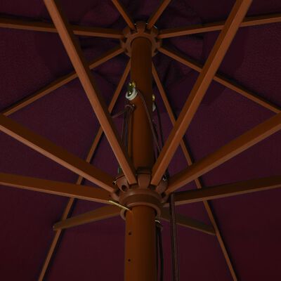 vidaXL Aurinkovarjo puurunko 330 cm viininpunainen