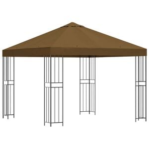 vidaXL Huvimaja 3 x 3 m Taupe Polyesteri ja ter&auml;s 190 gsm