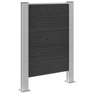 vidaXL Roska-aitaus Harmaa 85 x 12 x 115 cm Alumiini ja WPC