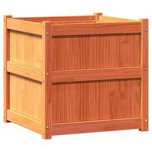 vidaXL Ulkokukkalaatikko vahanruskea 60x60x60 cm t&auml;ysi m&auml;nty