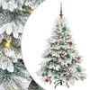vidaXL Tekojoulukuusi 150 LED-valoilla Valkoinen 150 cm PE ja PVC
