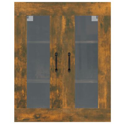 vidaXL Riippuva seinäkaappi savutammi 69,5x34x90 cm
