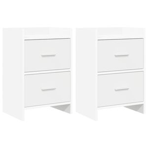 vidaXL Y&ouml;p&ouml;yd&auml;t 2 pcs valkoinen 40 x 30 x 60 cm Tekninen puu