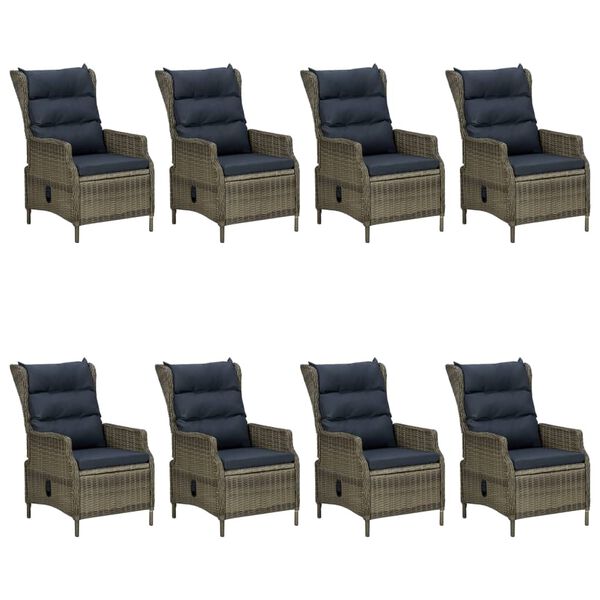 vidaXL 9-osainen ulkoruokailuryhm&auml; ruskea