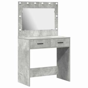 vidaXL Meikkip&ouml;yt&auml; Betoni Harmaa 78,5 x 41 x 135 cm Tekninen puu