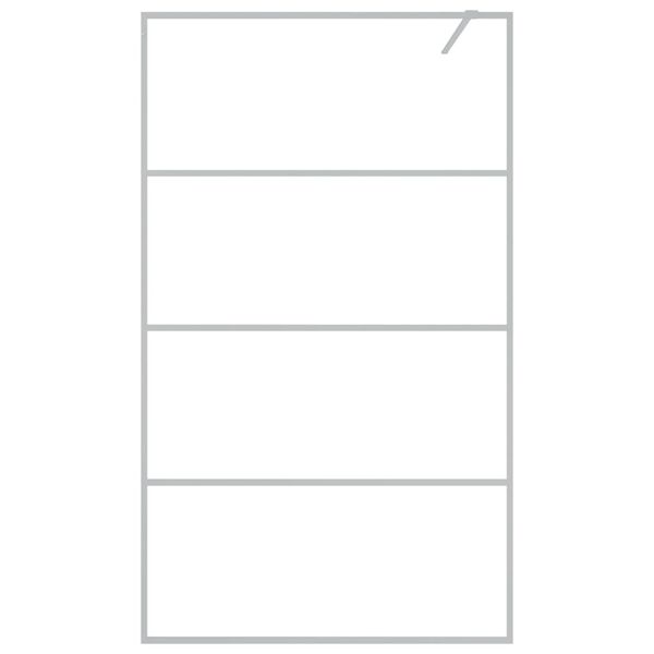 vidaXL Walk-in suihkusein&auml;ke hopea 115x195 cm kirkas ESG-lasi