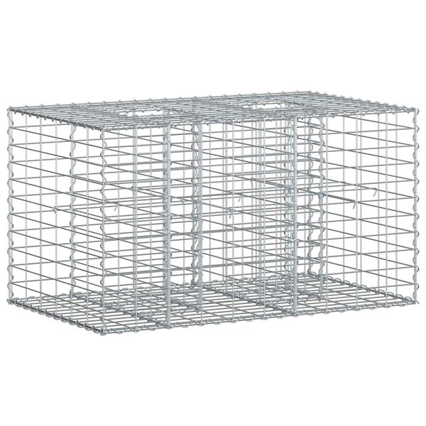 vidaXL Gabion Kohotettu Peti Hopea 100 x 60 x 55 cm Galvanoitu ter&auml;s