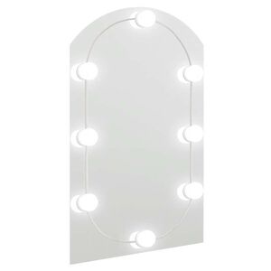 vidaXL Peili LED-valoilla 60x40 cm lasi kaari