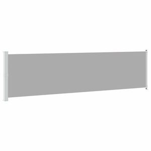 vidaXL Sis&auml;&auml;nvedett&auml;v&auml; terassin sivumarkiisi 614x160 cm harmaa