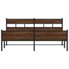 vidaXL Metallinen s&auml;ngynrunko ruskea tammi 183x213 cm