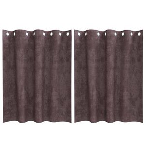 vidaXL Samettiverhot 2 kpl Ruskea 140 x 140 cm Sametti