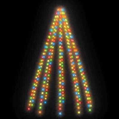 vidaXL Joulukuusen valoverkko 300 LED-valoa värikäs 300 cm