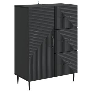 vidaXL Sivup&ouml;yt&auml; Musta 66 x 34,5 x 89,5 cm Tekninen puu