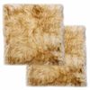 vidaXL Tuolinpehmusteet 2 kpl ruskea melange 40x40cm aito lampaannahka