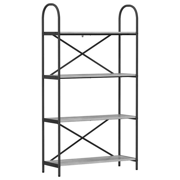 vidaXL Kirjahylly Harmaa Sonoma 80 x 30 x 146 cm Tekninen puu