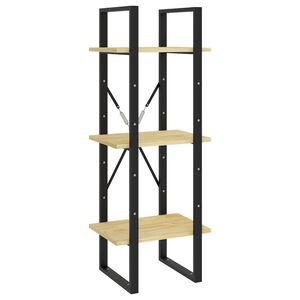 vidaXL 3-tasoinen kirjahylly 40x30x105 cm täysi mänty