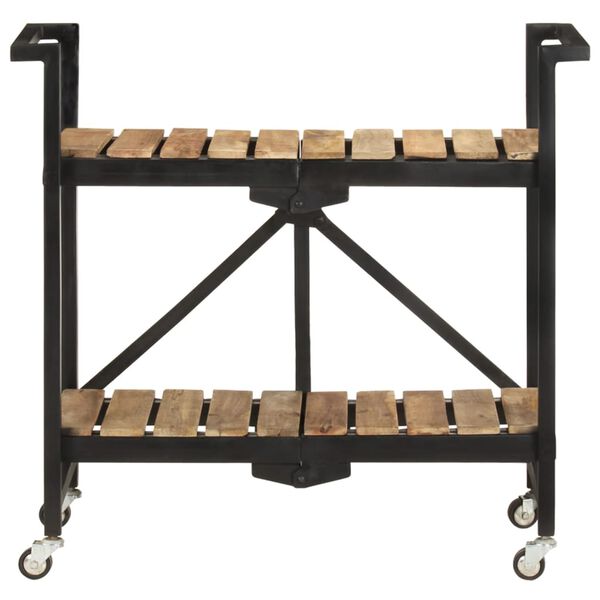 vidaXL Tarjoiluvaunu 87x36x81 cm täysi mangopuu