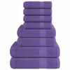 vidaXL 8-osainen pyyhesetti SAMPAKKO violetti 360 g/m&sup2;