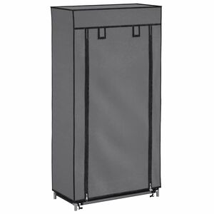vidaXL Kenk&auml;kaappi suojalla harmaa 58x28x106 cm kangas
