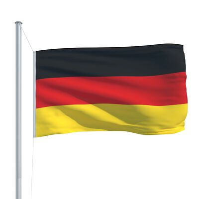 vidaXL Saksan lippu ja tanko alumiini 6,2 m