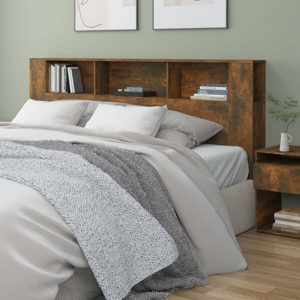 vidaXL S&auml;ngynp&auml;&auml;ty s&auml;ilytystilalla savutammi 200x18,5x104,5 cm