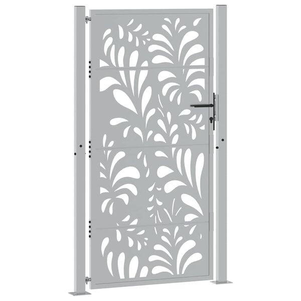 vidaXL Puutarhan portti 100x175 cm s&auml;&auml;nkest&auml;v&auml; ter&auml;s aaltokuvio