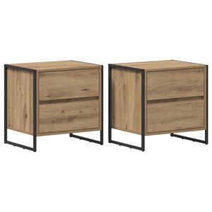 vidaXL Y&ouml;p&ouml;yt&auml; 2 kpl Taidekoivu 50 x 39.5 x 50 cm Tekninen puu