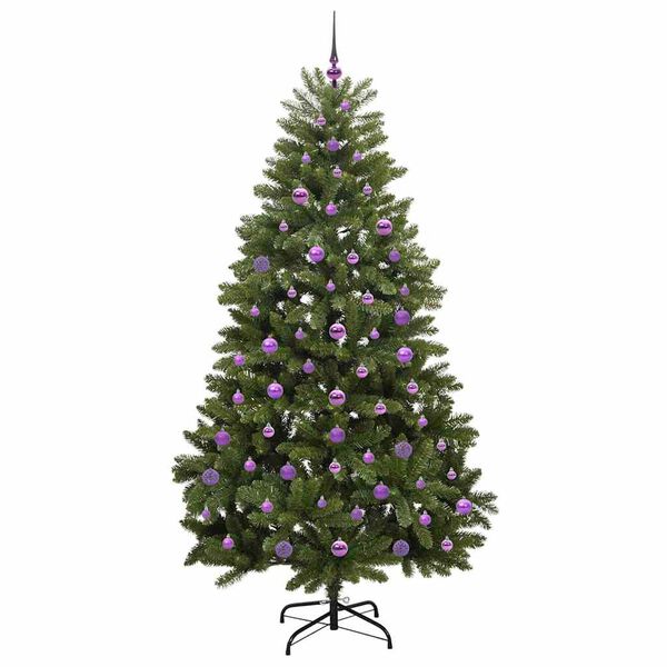 vidaXL Tekojoulukuusi 300 LED-valoilla Vihre&auml; 210 cm PVC ja metalli