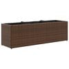 vidaXL Ulkokukkalaatikko 3 ruukulla ruskea 105x30x32 cm polyrottinki