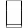 vidaXL Vapaasti seisova pyyheteline musta 48x24x78,5 cm rauta