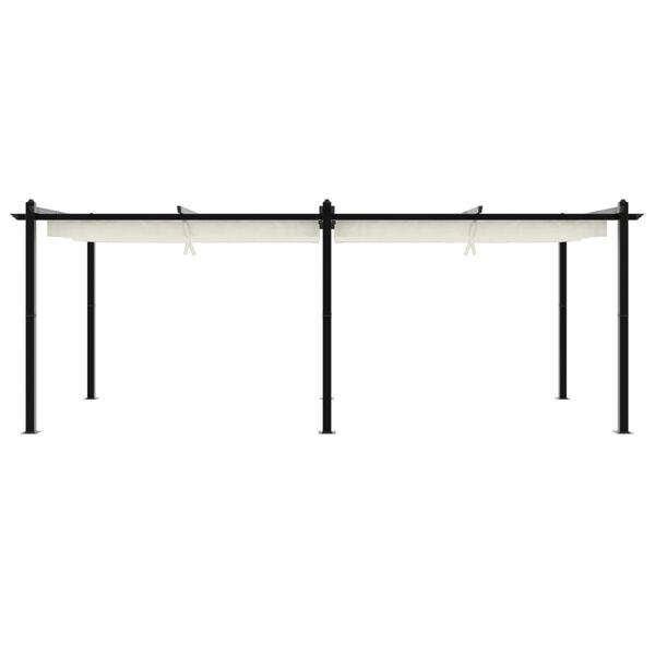 vidaXL Puutarhakatos rullattavalla katolla antrasiitti 3x6 m alumiini