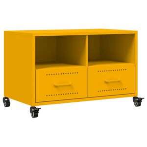 vidaXL TV-taso sinapinkeltainen 68x39x43,5 cm ter&auml;s
