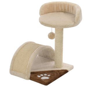 vidaXL Kissan kiipeilypuu sisal-pylv&auml;&auml;ll&auml; 40 cm beige ja ruskea