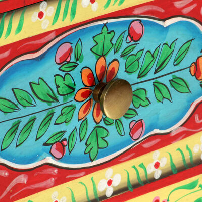 vidaXL Käsin maalattu yöpöytä 40x30x50 cm täysi mangopuu