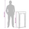 vidaXL Kenk&auml;kaappi suojalla harmaa 58x28x106 cm kangas