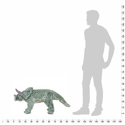 vidaXL Seisova pehmolelu dinosaurus Triceratops vihreä XXL