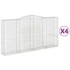 vidaXL Kaarevat kivikorit 4 kpl 400x50x200/220 cm galvanoitu rauta