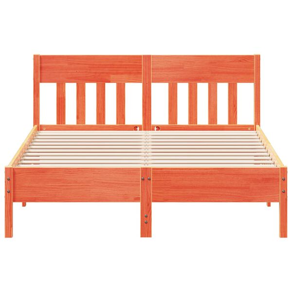 vidaXL S&auml;nky ilman patjaa vahanruskea 140x190 cm t&auml;ysi m&auml;nty