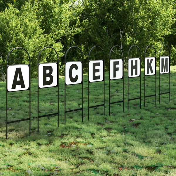 vidaXL Kouluratsastusmerkit 8 kpl teräs