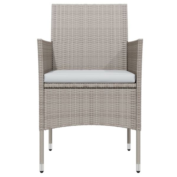 vidaXL 7-osainen Ulkoruokailuryhm&auml; tyynyill&auml; beige ja musta