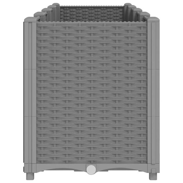 vidaXL Ulkokukkalaatikko vaaleanharmaa 160x40x53 cm PP