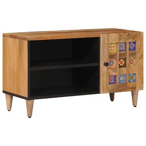 vidaXL TV-kaappi ovella Luonnollinen 80 x 33 x 46 cm Kiinte&auml; mango puu