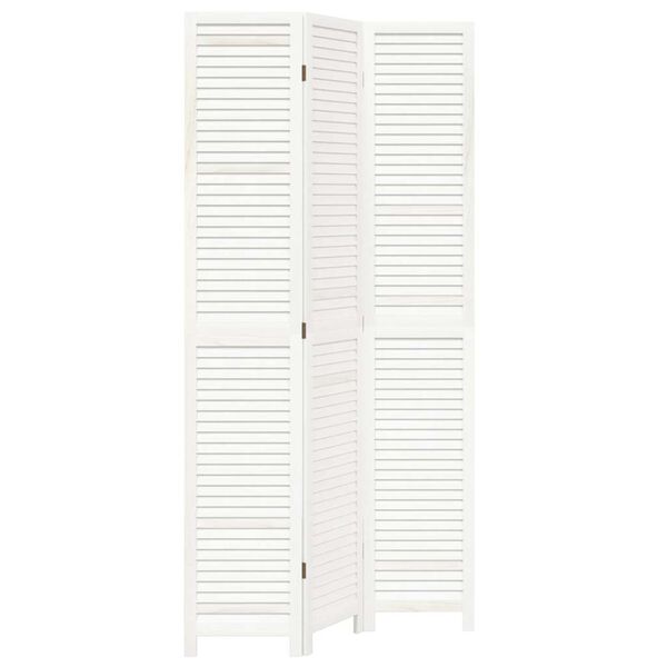 vidaXL 3-Paneelinen tilanjakaja valkoinen t&auml;ysi keisaripuu