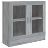 vidaXL Vitriinikaappi harmaa Sonoma 82,5x30,5x80 cm tekninen puu