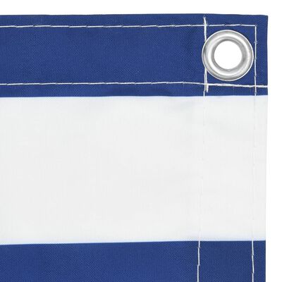 vidaXL Parvekkeen suoja sinivalkoinen 120x400 cm Oxford kangas