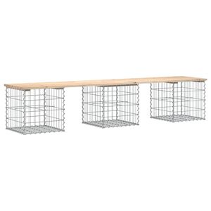 vidaXL Puutarhapenkki kivikori tyyli 203x44x42 cm t&auml;ysi m&auml;nty