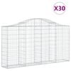 vidaXL Kaarevat kivikorit 30 kpl 200x30x100/120 cm galvanoitu rauta