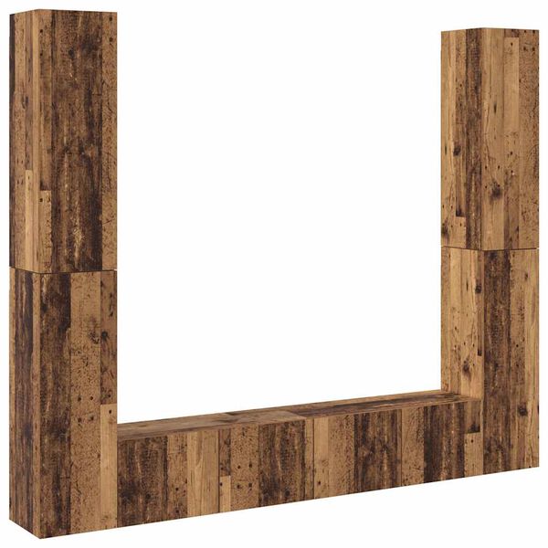 vidaXL Sein&auml;-TV-kaapit 6 kpl vanha puu suunniteltu puu