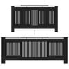 vidaXL MDF lämpöpatterin suoja musta 205 cm