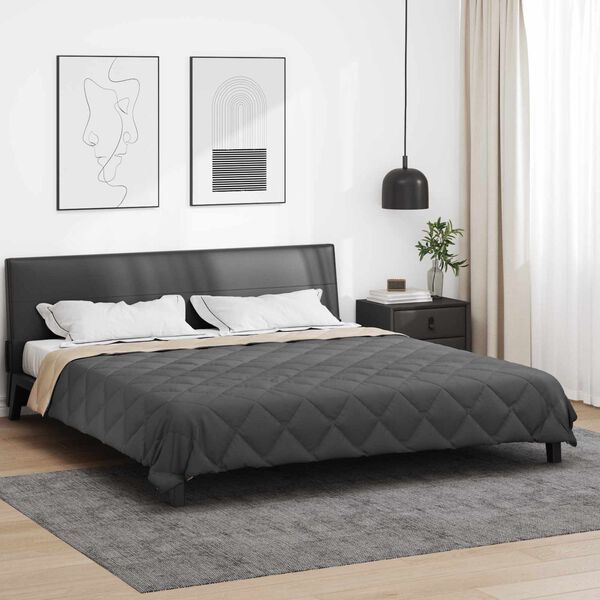 vidaXL Kes&auml;peitto Antrasiitti ja taupe 220 x 200 cm Mikrokuitu